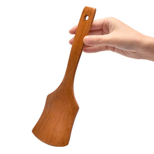 Ensemble de spatules en bois de style chinois, 3 pièces, pour la cuisson à la wok, ustensile de cuisine, lavage à la main uniquement, compatible four - Product Image 4