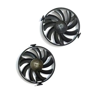 Ventilador de Refrigeración para Tarjetas Gráficas XFX AMD <span class=keywords><strong>Radeon</strong></span> <span class=keywords><strong>RX</strong></span> <span class=keywords><strong>480</strong></span> 470 570 580 470D RS Black Wolf, FDCU12S9-C DC 12V 0.45A, Enfriador de GPU XFX 570 580 - Product Image 4