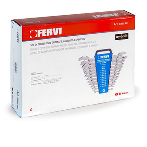 Juego de Llaves Fijas Pulidas con Espejo Cromado FERVI Aruba Racing para Reparación Automotriz - Product Image 1