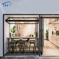 Ventana Plegable Vertical Moderna Personalizada de Doble Vidrio y Aleación de Aluminio con Pantalla Magnética Plegable Insonorizada para Cocina y Hotel