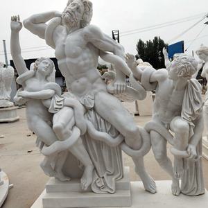 Intagliato a mano antico famosa scultura con la pietra serpenti a grandezza naturale del museo statua di marmo - Product Image 2