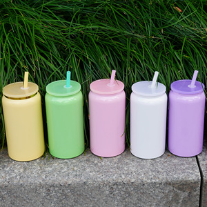 Bicchieri in Acciaio Inox da 16oz per Sublimazione, Confezione da 25, Riutilizzabili con Coperchi Colorati, Disponibili in Magazzino USA - Product Image 5