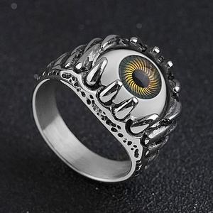 Anillo de Acero Inoxidable con Ojo de la Muerte, Estilo Hip Hop, Fábrica China - Product Image 2