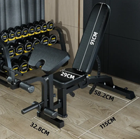 Banc d'exercices multifonctionnel réglable pour la salle de sport et la maison, vente en gros, banc d'exercices plat, incliné, décliné