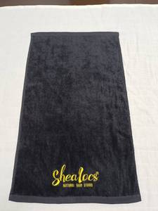 Khăn tắm đen 100% cotton cho tiệm cắt tóc, spa, số lượng đặt hàng tối thiểu thấp, in logo theo yêu cầu - Product Image 6