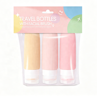 Bouteilles de voyage anti-fuite rechargeables, contenants souples à large ouverture de 30 mm pour shampoing, lotion, gel douche, crème pour les mains
