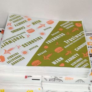Papier sulfurisé imprimé de qualité alimentaire pour le marché sud-américain, matière première pour emballage de burgers en rouleau - Product Image 3