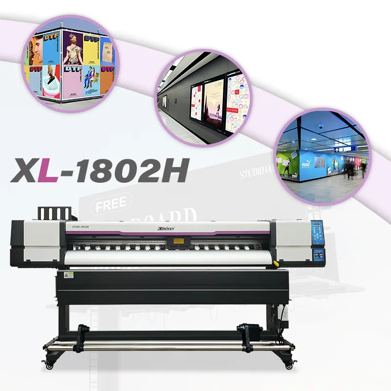 เครื่องพิมพ์สองหัวดิจิตอล I3200 เครื่องพิมพ์ Eco Solvent เครื่องพิมพ์โฆษณากลางแจ้งในร่ม