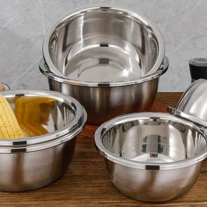 Lavabo de cocina de acero inoxidable de 18-32cm de gran capacidad de alta calidad, herramientas para hornear, ensaladera redonda para almacenamiento de alimentos, cuencos de mezcla profunda - Product Image 5