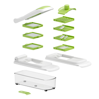 Smile Mom Plastic Keuken Multifunctionele 6-in-1 Groente- en Fruit Snijder, Rasp, Cutter, Mandoline, Snijder & Hakker