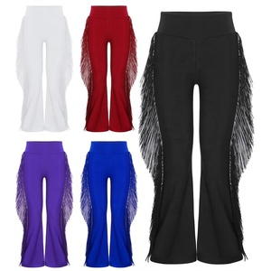 Pantalon de performance de danse latine et de <span class=keywords><strong>salsa</strong></span> noir pour garçons de 6 à 16 ans, dernière collection, vêtements de performance sur mesure - Product Image 1