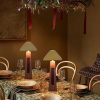 Noël décorer lampe de table rechargeable sans fil restaurants salon atmosphère tactile lumière de table alimentée par batterie