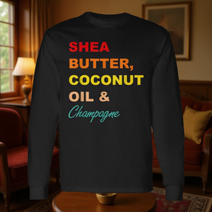 T-shirt rétro à manches longues en coton Shea Butter Coconut Oil Champagne - Product Image 3