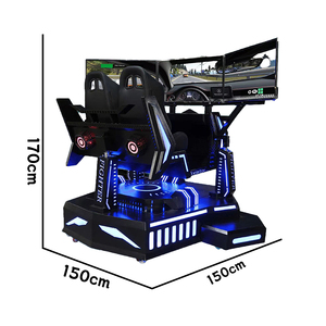 Nhà Máy Bán buôn đồng tiền hoạt động 3 màn hình chuyển động lái xe mô phỏng VR xe <span class=keywords><strong>3D</strong></span> VR mô phỏng ba màn hình xe đua trò chơi máy - Product Image 2