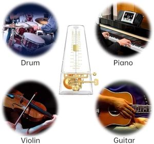 Metrónomo Mecánico de Piano Clásico Transparente TERENCE, Accesorio para Instrumentos Musicales para Guitarristas - Product Image 2