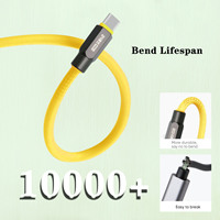 Kabel Data PD USB Tipe C pengisi daya Super cepat, kabel Charger cepat silikon cair 240W, paduan seng untuk komputer