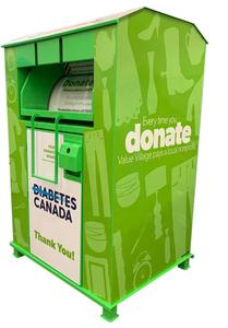 Cajas de acero galvanizado duraderas para donar ropa utilizadas como contenedores para recoger ropa y libros - Product Image 2