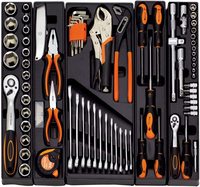 GTYPRO Caja De herramentas 85 pièces boîte à outils 3 couches clé tournevis Kit d'outils ménagers dans une boîte en métal jeu De douilles