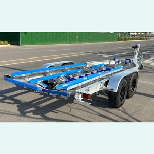 Remorque de bateau en aluminium à double essieu de 28 pieds avec couchettes en polyéthylène, chargement facile, vente chaude, pour bateaux de 25 à 27 pieds avec VIN et DOT - Product Image 5