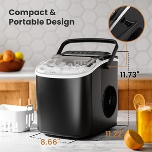 Máquina de hielo portátil para encimera, 15KG, 20KG, tienda de té de la leche, generador de hielo eléctrico, máquina para hacer cubitos de hielo en encimera para el hogar - Product Image 4