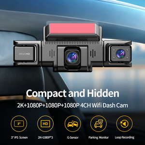 กล้องติดรถยนต์ 2K 1440P 4Ch พร้อม WiFi ในตัว หน้าจอ 3 นิ้ว 4 เลนส์ บันทึกภาพหน้า-ซ้าย-ขวา-หลัง ความละเอียด 1080P Full HD กล้องติดรถยนต์แบบ Quad Dash Cam รับผลิตแบบ OEM/ODM - Product Image 2