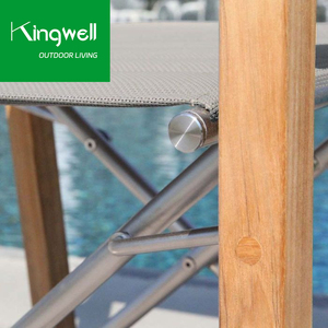 Muebles de Exterior para Restaurantes, <span class=keywords><strong>Sillas</strong></span> Plegables de Lona para <span class=keywords><strong>Playa</strong></span>, Impermeables, Ligeras, de Madera de Teca, para Jardín y Bistro - Product Image 5