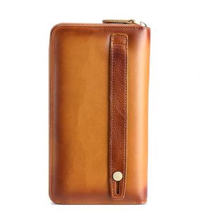 Portefeuille de luxe fait main pour femme en cuir végétal tanné, sacs à main et portefeuilles - Product Image 6
