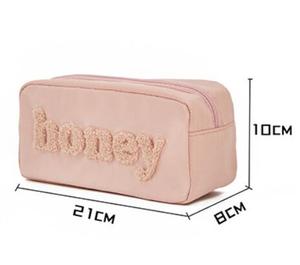 Embroidered Womens Zippered <b>Nylon</b> Cosmetic <b>Bag</b> Fashion Portable Luxury Stylish Travel Daily Use Makeup Storage Water Resistant - Product Image 6