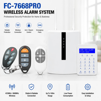Kunci Remote Kontrol Alarm Nirkabel untuk Sistem Keamanan FC 7668PRO Tombol Panik Aktifkan/Matikan Aksesori Keamanan Rumah Pintar
