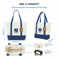 Sac fourre-tout en toile personnalisé avec logo brodé OEM, grande capacité, réutilisable, avec poignée en sangle de coton, commande en gros