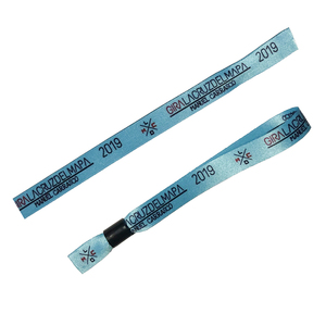 Bracelets tissés en polyester écologiques personnalisés, style art populaire, colorés, pour festivals <span class=keywords><strong>de</strong></span> <span class=keywords><strong>musique</strong></span>, promotionnels et personnalisables - Product Image 4