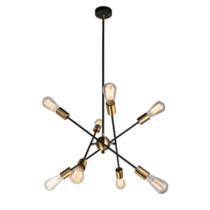 Mi Siècle moderne nordique ampoule <span class=keywords><strong>spoutnik</strong></span> <span class=keywords><strong>lustre</strong></span> En Laiton doré pendentif lumière - Product Image 1