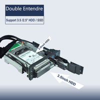 Boîtier pour pc multifonction sans outil à échange à chaud à 2 baies 2.5 3.5 Boîtier SATA interne Hdd Mobile Rack