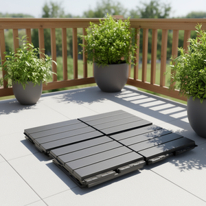 Dalles de terrasse emboîtables toutes saisons 12x12, sol extérieur en plastique carré pour balcon - Product Image 2