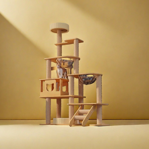 Grand arbre à <span class=keywords><strong>chat</strong></span> multi-niveaux avec poteaux à gratter en sisal, lit en acrylique transparent, meubles d'intérieur <span class=keywords><strong>pour</strong></span> chats - Product Image 6