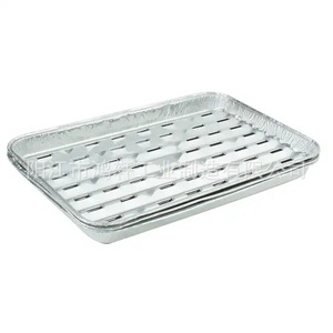 ถาดฟอยล์อลูมิเนียม HONGXUAN ขนาด 34x23.5x2.5 ซม. สำหรับย่างปิ้งย่างปิกนิกอบขนม แบบใช้แล้วทิ้ง รูปทรงสี่เหลี่ยมผืนผ้า - Product Image 2