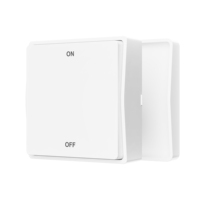 Interrupteur cinétique sans fil auto-alimenté 1/2 voie, indice de protection IP21, certifié CE RoHS pour système de maison intelligente (compatible Alexa Google Home)