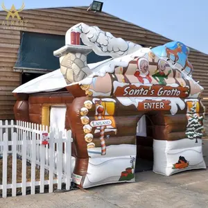 Noel şişme santa Grotto/noel şişme ev/tatil şişme noel çadır