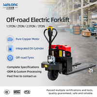 Transpalette semi-électrique ROHO 1,5-3 tonnes tout-terrain pour entrepôt extérieur et construction