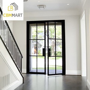 Cbmmart nhà máy bán hàng trực tiếp đen khung nhôm Cửa Pháp cho ngôi nhà - Product Image 2