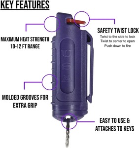 Usine OEM Spray d'Auto-Défense en Bombe Porte-clés Portable à Pression avec Libération Rapide Compact pour la Protection Personnelle - Product Image 4