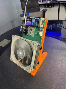 New NerdQaxe++ 4.8T 75W Ball Bearing Plastic Heatsink Radiator Air <b>Fan</b> Cooler 120mm 17dB(A) <b>Computer</b> Server Orange Black DC - Product Image 1