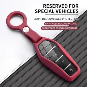 Housse de protection pour clé de voiture en caoutchouc de silicone liquide pour BYD Han EV Dolphin Song Plus DMI Seagull Yuan UP Qin Pro Seal <span class=keywords><strong>06</strong></span> <span class=keywords><strong>Escort</strong></span> 7 Tang L - Product Image 4