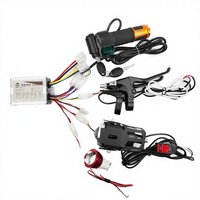 Contrôleur de moteur électrique à balais L-faster 24V 350W-800W pour vélo électrique et trottinette avec accélérateur à pouce, batterie au lithium et écran LCD