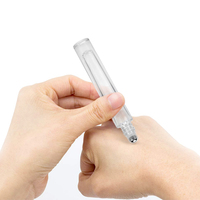 Botol Parfum Kaca Silinder Bulat Tipis 10ml, Dinding Tebal, Alas Persegi, untuk Minyak Atsiri, Botol Roll-on
