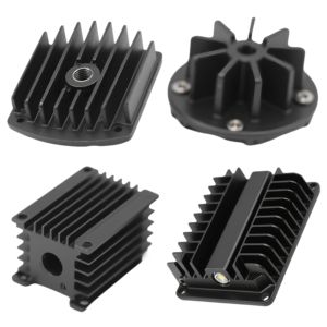 Carcasa de audio personalizada OEM ODM con disipador de calor, chasis de metal, servicio de mecanizado CNC, carcasa de aluminio anodizado negro para brochado - Product Image 3
