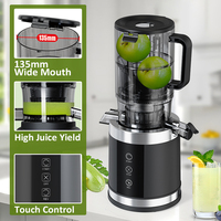 Instelbare 300W grote opening elektrische slowjuicer voor hele fruit en groenten, koudpers juicer extractor machine