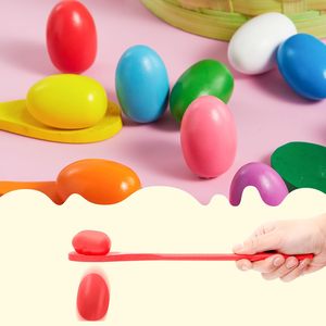Jeu de course aux cuillères DAMAI pour Pâques, cuillères en bois avec balles pour enfants, famille, activités de plein air, fête de vacances, amusement - Product Image 2