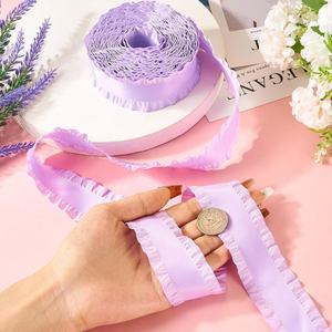 <span class=keywords><strong>Ruban</strong></span> en satin double face à volants effet feuille de lotus OKAY 9mm 16mm 25mm 38mm en gros pour emballage cadeau DIY, nœuds, pinces à cheveux <span class=keywords><strong>et</strong></span> couture - Product Image 5