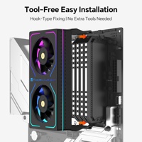 Refroidisseur de RAM Thermalright MC-2 ARGB Noir avec deux ventilateurs PWM, ventilateur de refroidissement de mémoire